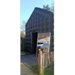 Zwarte Opblaasbare partytent 5x5 Zwarte Opblaasbare partytent 5x5
