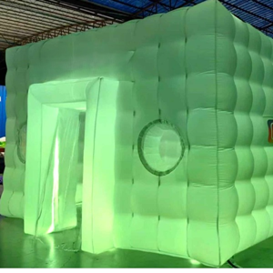 Witte opblaasbare pop-up partytent 4,5 x 4,5