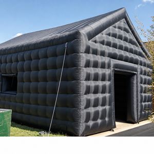 Zwarte Opblaasbare pop-up partytent 6x6 Zwarte Opblaasbare pop-up partytent 6x6