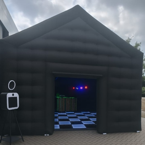 Zwarte Opblaasbare pop-up partytent 6x8