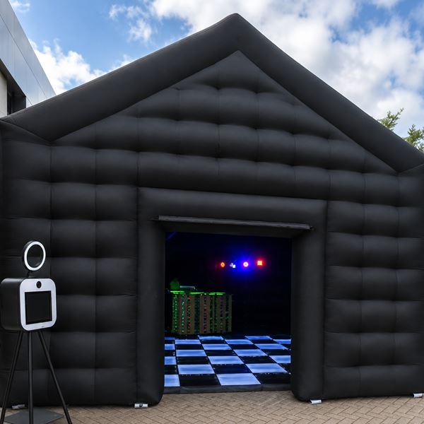 Zwarte Opblaasbare pop-up partytent 6x8